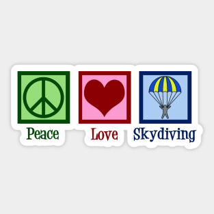 Peace Love Skydiving Sticker